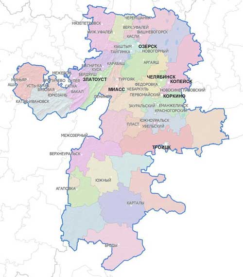 Карта: Челябинская область